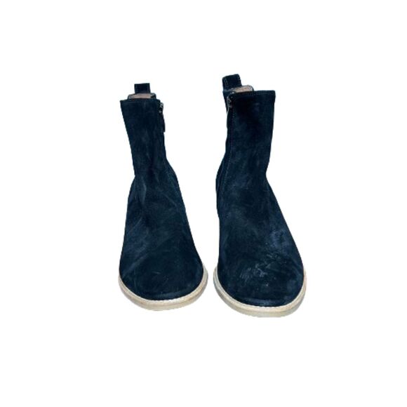 Paul Green Sante Zip Western Chelsea Black Suede Ankle Boots Size 8.5B US - Picture 4 of 6